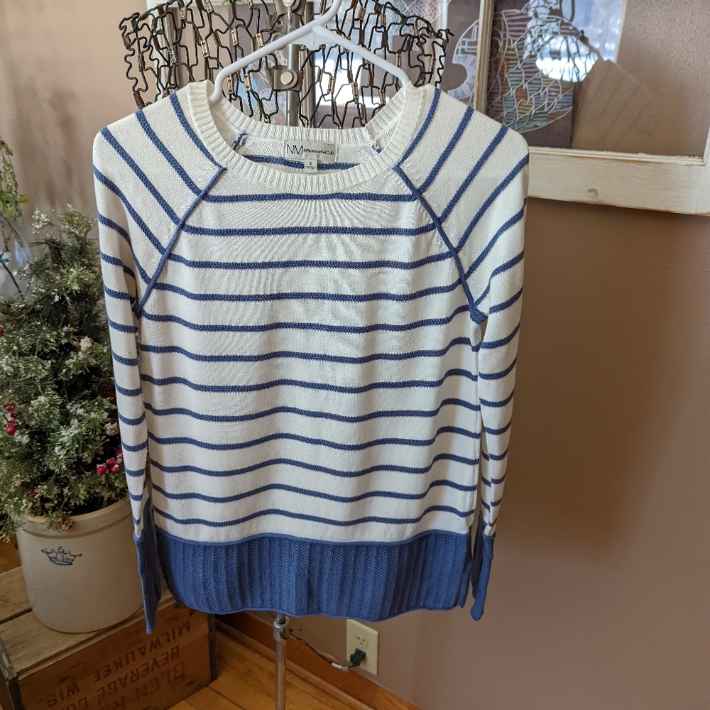 Neiman Marcus stripe sweater. Size small.